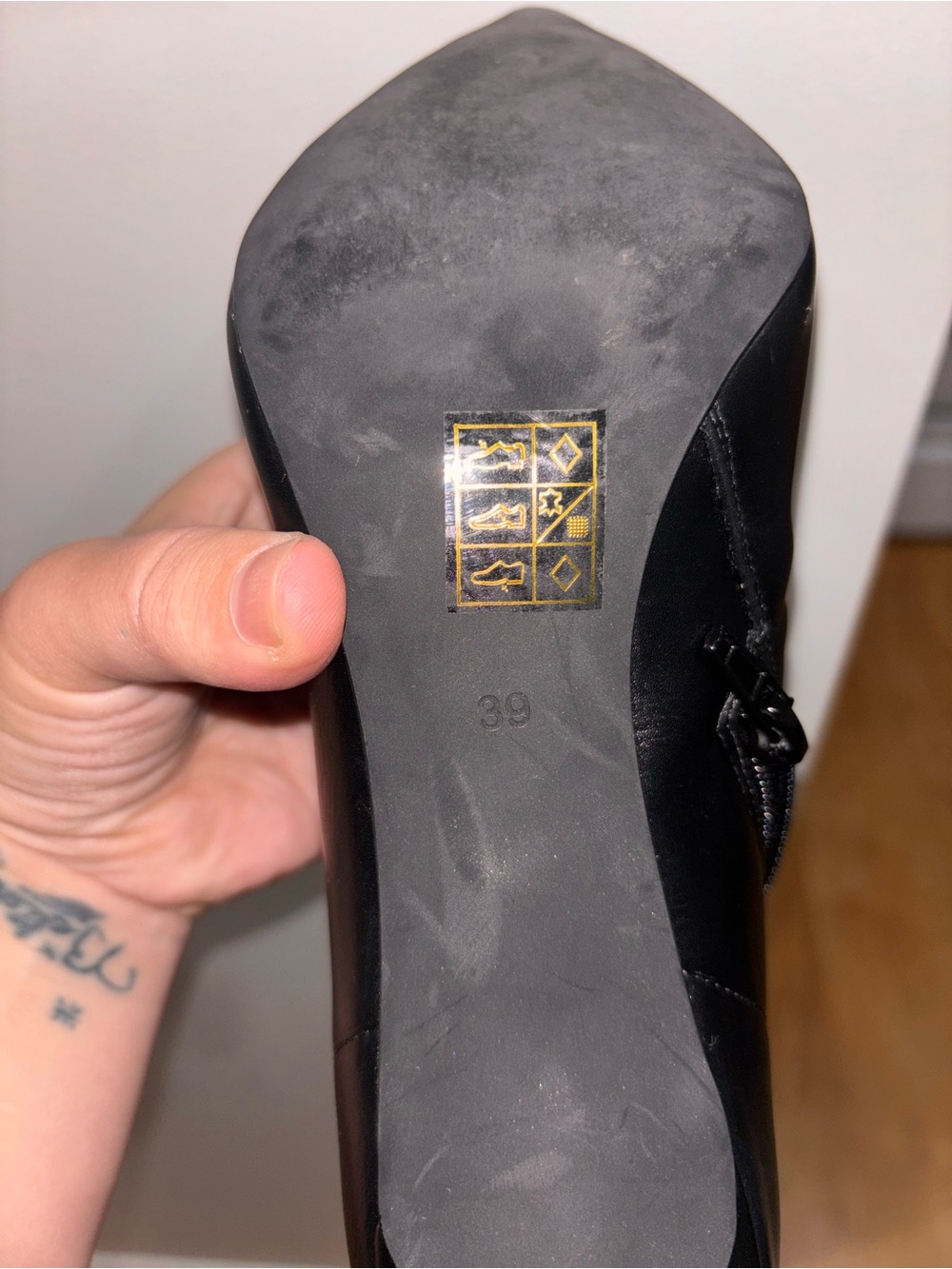 NWOT Jeffrey Campbell Women’s “nixie” Black Leather ankle Boots - Picture 3 of 7
